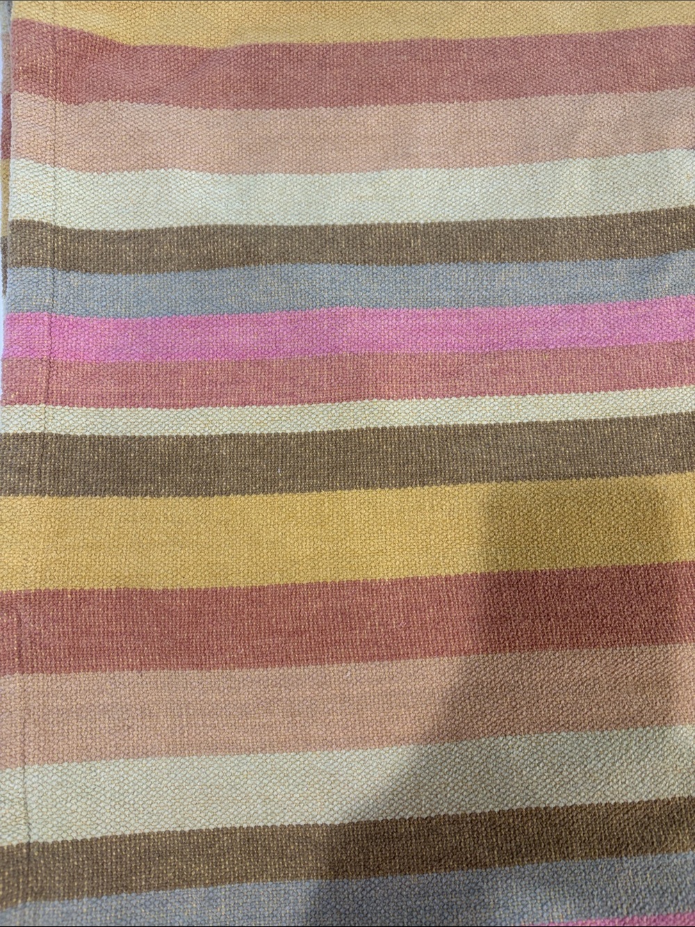 Twin size Pine Cone Hill Montego Stripe Melon Blanket